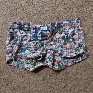 Floral/plaid shorts